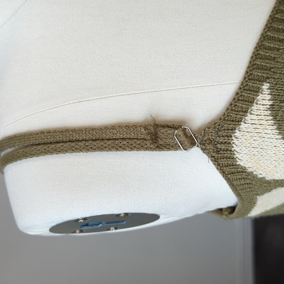 NWOT Miss Sparkling Floral Knit Sweater Tank Dress Green L fall retro hippie - Picture 7 of 10